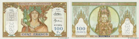 Country : NEW CALEDONIA 
Face Value : 100 Francs Spécimen 
Date : (1937) 
Period/Province/Bank : Banque de l'Indochine 
Catalogue reference : P.42bs 
...