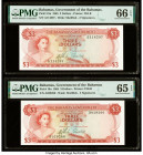 Bahamas Bahamas Government 3 Dollars 1965 Pick 19a Two Examples PMG Gem Uncirculated 66 EPQ; Gem Uncirculated 65 EPQ. 

HID09801242017

© 2022 Heritag...