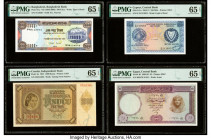 Bangladesh, Croatia, Cyprus & Egypt Group Lot of 4 Examples PMG Gem Uncirculated 65 EPQ (4). Staple holes at issue on Pick 31a. As made inclusion on P...