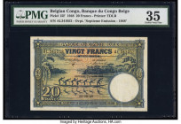 Belgian Congo Banque du Congo Belge 20 Francs 10.8.1948 Pick 15F PMG Choice Very Fine 35. 

HID09801242017

© 2022 Heritage Auctions | All Rights Rese...