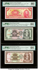 Brazil Tesouro Nacional 5000 Cruzeiros ND (1964) Pick 174b PMG Gem Uncirculated 66 EPQ; Brazil Banco Central Do Brasil 10 Cruzeiros Novos on 10,000 Cr...