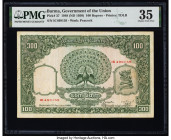 Burma Government of Burma 100 Rupees 1.1.1948 (ND 1950) Pick 37 PMG Choice Very Fine 35. Staple holes at issue and spindle hole. 

HID09801242017

© 2...