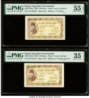 Egypt Egyptian Government 5 Piastres 1940 Pick 165a; 165b Two Examples PMG About Uncirculated 55 EPQ; Choice Very Fine 35. 

HID09801242017

© 2022 He...