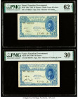 Egypt Egyptian Government 10 Piastres 1940 Pick 168a; 168b Two Examples PMG Uncirculated 62 EPQ; Very Fine 30. 

HID09801242017

© 2022 Heritage Aucti...