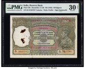 India Reserve Bank of India 100 Rupees ND (1943) Pick 20e Jhun4.7.2B PMG Very Fine 30 Net. Rust damage, spindle holes and ink. 

HID09801242017

© 202...