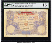 Madagascar Banque de Madagascar 100 Francs ND (1926) Pick 34 PMG Choice Fine 15. Splits.

HID09801242017

© 2022 Heritage Auctions | All Rights Reserv...