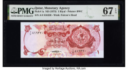 Qatar Qatar Monetary Agency 1 Riyal ND (1973) Pick 1a PMG Superb Gem Unc 67 EPQ. 

HID09801242017

© 2022 Heritage Auctions | All Rights Reserved