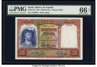 Spain Banco de Espana 500 Pesetas 25.4.1931 Pick 84 PMG Gem Uncirculated 66 EPQ. 

HID09801242017

© 2022 Heritage Auctions | All Rights Reserved
