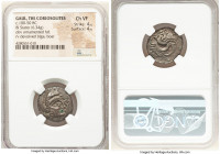 WESTERN GAUL. Armorican. Coriosolites. BI stater (20mm, 6.34 gm, 7h). NGC Choice VF 4/5 - 4/5. . Class I. Celticized head right / Stylized horse pranc...