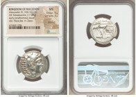 MACEDONIAN KINGDOM. Alexander III the Great (336-323 BC). AR tetradrachm (25mm, 17.09 gm, 3h). NGC MS 5/5 - 3/5, brushed. Posthumous issue of 'Amphipo...