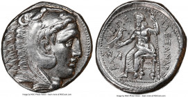MACEDONIAN KINGDOM. Alexander III the Great (336-323 BC). AR tetradrachm (25mm, 17.16 gm, 10h). NGC Choice XF 5/5 - 4/5. Early posthumous issue of Amp...