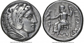 MACEDONIAN KINGDOM. Alexander III the Great (336-323 BC). AR tetradrachm (24mm, 16.95 gm, 8h). NGC Choice Fine 5/5 - 4/5. Late lifetime-early posthumo...