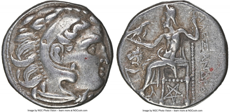 THRACIAN KINGDOM. Lysimachus (305-281 BC). AR drachm (17mm, 10h). NGC Choice VF....