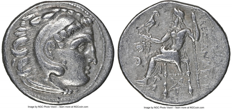 THRACIAN KINGDOM. Lysimachus (305-281 BC). AR drachm (19mm, 12h). NGC Choice VF....