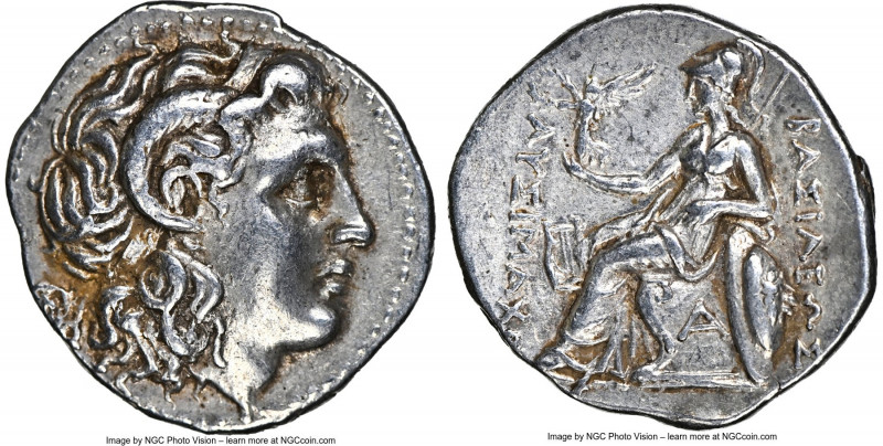 THRACIAN KINGDOM. Lysimachus (305-281 BC). AR drachm (18mm, 9h). NGC Choice XF. ...