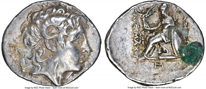 THRACIAN KINGDOM. Lysimachus (305-281 BC). AR drachm (20mm, 12h). NGC Choice VF....