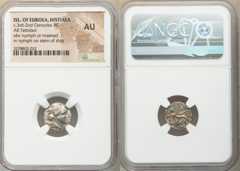 EUBOEA. Histiaea. Ca. 3rd-2nd centuries BC. AR tetrobol (14mm, 11h). NGC AU. Hea...