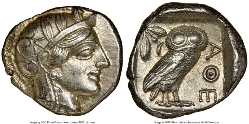 ATTICA. Athens. Ca. 440-404 BC. AR tetradrachm (24mm, 17.19 gm, 7h). NGC Choice ...