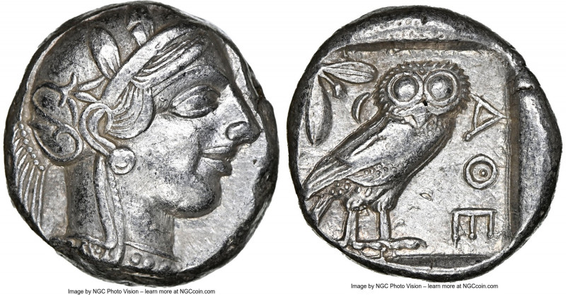 ATTICA. Athens. Ca. 440-404 BC. AR tetradrachm (23mm, 17.14 gm, 8h). NGC Choice ...