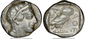 ATTICA. Athens. Ca. 440-404 BC. AR tetradrachm (25mm, 17.16 gm, 12h). NGC Choice VF 5/5 - 3/5. Mid-mass coinage issue. Head of Athena right, wearing e...