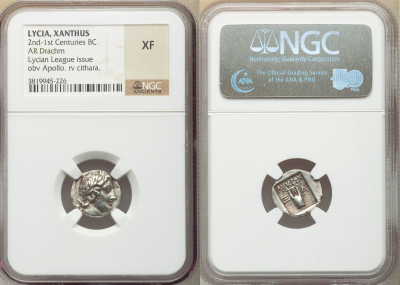 LYCIAN LEAGUE. Xanthus. Ca. 167-81 BC. AR drachm (15mm, 11h). NGC XF. Series 1. ...