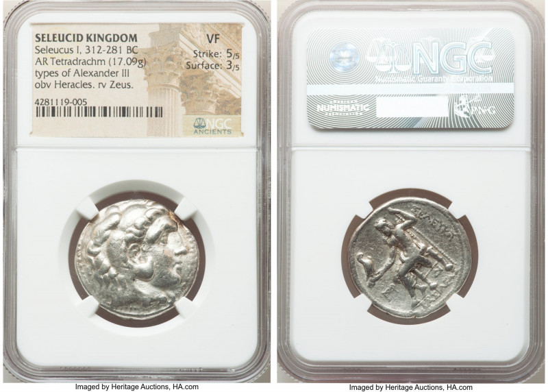 SELEUCID KINGDOM. Seleucus I Nicator (312-281 BC). AR tetradrachm (27mm, 17.09 g...