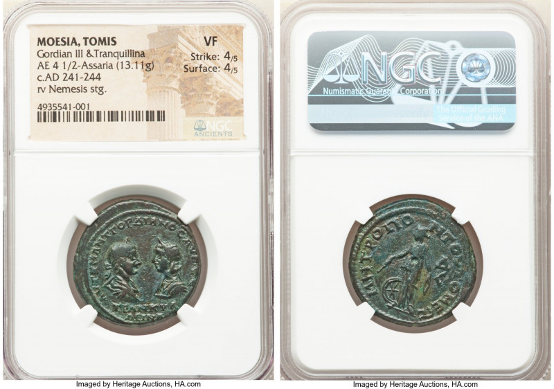 MOESIA. Tomis. Gordian III (AD 238-244) and Tranquillina. AE 4 1/2 assaria (27mm...