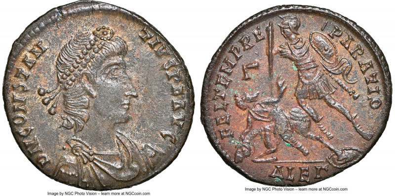 Constantius II, as Augustus (AD 337-361). BI centenionalis (23mm, 5h). NGC AU. A...