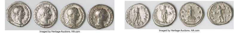 ANCIENT LOTS. Roman Imperial. Severus Alexander (AD 222-235). Lot of four (4) AR...