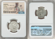 Cilician Armenia. Levon I 4-Piece Lot of Certified Trams ND (AD 1198-1219) XF NGC, 22mm. Levon I enthroned / AD 1198-1219 Two lions and cross. Sold as...