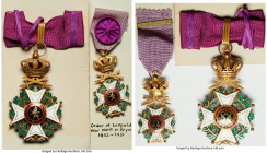 Leopold I Pair of Uncertified Medals ND (from 1839), Werlich-135, Barac-182. Order of Leopold I, Grand Cross, Breast Badge in two sizes. Sold as is, n...