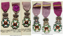 Order of Leopold 3-Piece Lot of Uncertified Medals, cf. Werlich-135, Barac-194 (not listed with longer motto around lion). Commander Cross in two vari...