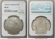 Charles IV 8 Reales 1807 PTS-PJ MS62 NGC, Potosi mint, KM73. Fossil gray toned over lustrous surfaces. 

HID09801242017

© 2022 Heritage Auctions ...