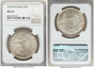 Republic 5 Pesos 1927 MS65 NGC, Santiago mint, KM173.2. Narrow 5 variety. 

HID09801242017

© 2022 Heritage Auctions | All Rights Reserved