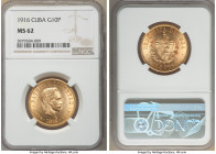 Republic gold 10 Pesos 1916 MS62 NGC, Philadelphia mint, KM20. AGW 0.4838 oz. 

HID09801242017

© 2022 Heritage Auctions | All Rights Reserved