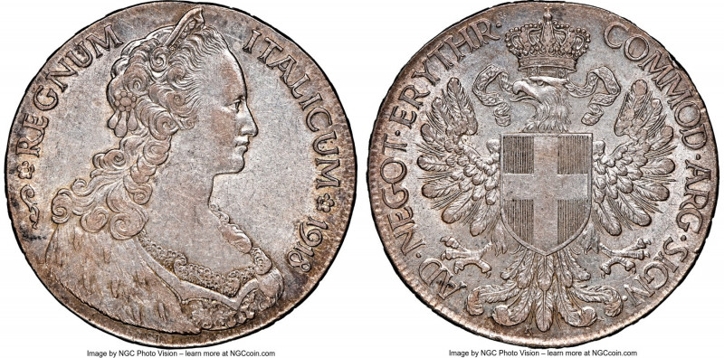 Italian Colony. Vittorio Emanuele III Tallero 1918-R AU58 NGC, Rome mint, KM5.
...