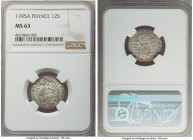 Louis XV 12 Sols 1745-A MS63 NGC, Paris mint, KM511.1. Dove gray and argent toning. 

HID09801242017

© 2022 Heritage Auctions | All Rights Reserv...