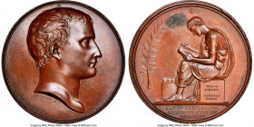 Napoleon bronze "Organization of Public Education" Medal L'An 4 (1802)-Dated MS63 Brown NGC, Bram-214, Julius-1086. 40mm. By Andrieu. Bare head of Nap...
