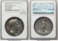 Napoleon silver "Battle of Friedland" Medal MDCCCVII (1807)-Dated UNC Details (Reverse Cleaned) NGC, Bramsen-632. 40mm. By Andrieu & Galle. NAPOLEON E...