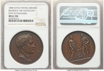 Napoleon Pair of Certified Assorted bronze Medals NGC, 1) "Napoleon Stay in Toulouse" Medal 1808-Dated - MS61 Brown, Bram-740 2) "Vienna Entrance of t...