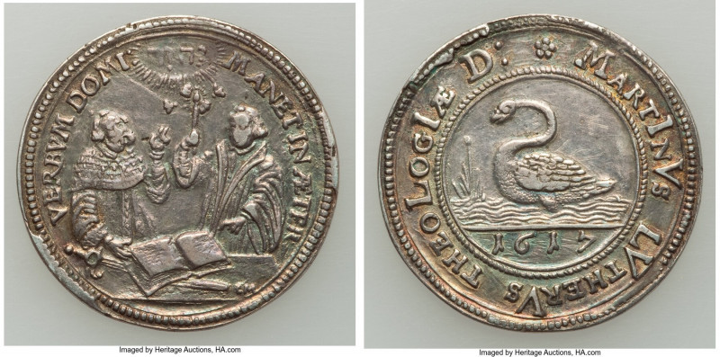 Saxony. Johann Georg I silver "Reformation Centennial" Medal 1617 XF (Tooled), W...
