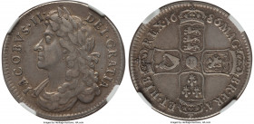 James II 1/2 Crown 1686 VF35 NGC, KM452. SECVNDO edge. Even wear actually accentuates the stronger features of the strike, lightly toned across its su...