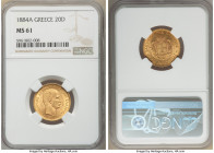 George I gold 20 Drachmai 1884-A MS61 NGC, Paris mint, KM56. One year type. AGW 0.1867 oz. 

HID09801242017

© 2022 Heritage Auctions | All Rights...