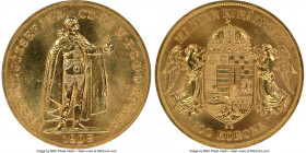 Franz Joseph I gold Restrike 100 Korona 1908-KB MS63 NGC, Kremnitz mint, KM491. AGW 0.9802 oz. 

HID09801242017

© 2022 Heritage Auctions | All Ri...