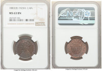 British India. Victoria 1/4 Anna 1883-(b) MS63 Brown NGC, Bombay mint, KM486.

HID09801242017

© 2022 Heritage Auctions | All Rights Reserved