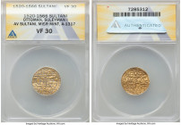 Ottoman Empire. Suleyman I (AH 926-974 / AD 1520-1566) gold Sultani AH 926 (AD 1520/1521) VF30 ANACS, Misr mint (in Egypt), A-1317. 

HID09801242017...