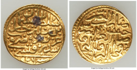 Ottoman Empire. Suleyman I (AH 926-974 / AD 1520-1566) gold Sultani AH 926 (AD 1520/1521) XF, Sidrekipsi mint (in Greece), A-1317. 19.7mm. 3.43gm. 
...