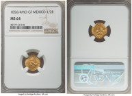 Republic gold 1/2 Escudo 1856/4 Mo-GF MS64 NGC, Mexico City mint, KM378.5.

HID09801242017

© 2022 Heritage Auctions | All Rights Reserved
