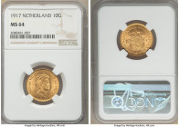 Wilhelmina gold 10 Gulden 1917 MS64 NGC, Utrecht mint, KM149. AGW 0.1947 oz. 

HID09801242017

© 2022 Heritage Auctions | All Rights Reserved