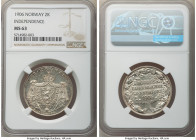 Haakon VII 2 Kroner 1906 MS63 NGC, Kongsberg mint, KM363. Norway Independence commemorative, one year type. 

HID09801242017

© 2022 Heritage Auct...